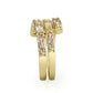3W1799 - Flash Gold Brass Ring with AAA Grade CZ  In Clear-3