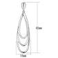 3W349 - Rhodium Brass Earrings with No Stone-1
