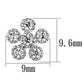 3W359 - Rhodium Brass Earrings with AAA Grade CZ  in Clear-1