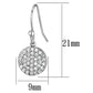 3W369 - Rhodium Brass Earrings with AAA Grade CZ  in Clear-1