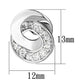 3W376 - Rhodium Brass Earrings with AAA Grade CZ  in Clear-1
