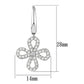 3W382 - Rhodium Brass Earrings with AAA Grade CZ  in Clear-1
