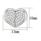 3W389 - Rhodium Brass Earrings with AAA Grade CZ  in Clear-1