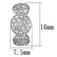 3W390 - Rhodium Brass Earrings with AAA Grade CZ  in Clear-1