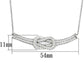 3W406 - Rhodium Brass Necklace with Top Grade Crystal  in Clear-1