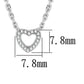 3W413 - Rhodium Brass Necklace with AAA Grade CZ  in Clear-1