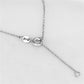 3W417 - Rhodium Brass Necklace with AAA Grade CZ  in Clear-2