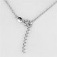 3W418 - Rhodium Brass Necklace with AAA Grade CZ  in Clear-2