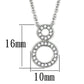 3W421 - Rhodium Brass Necklace with AAA Grade CZ  in Clear-1