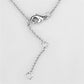 3W421 - Rhodium Brass Necklace with AAA Grade CZ  in Clear-2