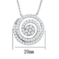 3W422 - Rhodium Brass Necklace with AAA Grade CZ  in Clear-1