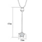 3W426 - Rhodium Brass Necklace with AAA Grade CZ  in Clear-1