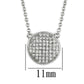 3W437 - Rhodium Brass Necklace with AAA Grade CZ  in Clear-1