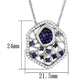 3W438 - Rhodium + Ruthenium Brass Necklace with AAA Grade CZ  in Amethyst-1