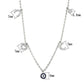 3W439 - Rhodium Brass Necklace with AAA Grade CZ  in Montana-1