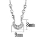 3W448 - Rhodium Brass Necklace with AAA Grade CZ  in Clear-1