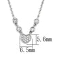 3W449 - Rhodium Brass Necklace with AAA Grade CZ  in Clear-1