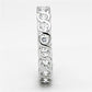 3W462 - Rhodium Brass Ring with AAA Grade CZ  in Clear-3