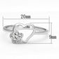 3W472 - Rhodium Brass Ring with AAA Grade CZ  in Clear-1