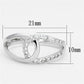 3W474 - Rhodium Brass Ring with AAA Grade CZ  in Clear-1