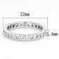 3W489 - Rhodium Brass Ring with AAA Grade CZ  in Clear-1