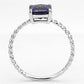 3W498 - Rhodium Brass Ring with AAA Grade CZ  in Amethyst-2