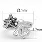 3W564 - Rhodium Brass Ring with Top Grade Crystal  in Clear-1