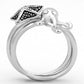 3W564 - Rhodium Brass Ring with Top Grade Crystal  in Clear-2