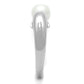 3W587 - Rhodium Brass Ring with Synthetic Pearl in White-3