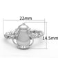 3W607 - Rhodium Brass Ring with No Stone-1