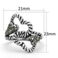 3W608 - Rhodium Brass Ring with Synthetic Marcasite in Black Diamond-1