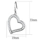 3W628 - Rhodium Brass Earrings with AAA Grade CZ  in Clear-1