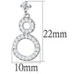 3W639 - Rhodium Brass Earrings with AAA Grade CZ  in Clear-1