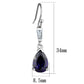 3W648 - Rhodium Brass Earrings with AAA Grade CZ  in Amethyst-1