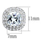 3W651 - Rhodium Brass Earrings with AAA Grade CZ  in Clear-1