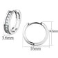 3W660 - Rhodium Brass Earrings with AAA Grade CZ  in Clear-1
