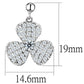 3W662 - Rhodium Brass Earrings with AAA Grade CZ  in Clear-1