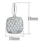 3W691 - Rhodium Brass Earrings with AAA Grade CZ  in Clear-1