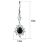 3W705 - Rhodium Brass Earrings with AAA Grade CZ  in Black Diamond-1