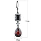 3W706 - Ruthenium Brass Earrings with AAA Grade CZ  in Garnet-1