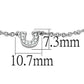 3W710 - Rhodium Brass Bracelet with AAA Grade CZ  in Clear-2