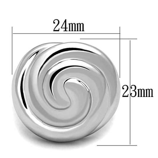 3W723 - Rhodium Brass Ring with No Stone-1