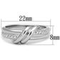 3W741 - Rhodium Brass Ring with AAA Grade CZ  in Clear-1