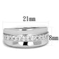 3W748 - Rhodium Brass Ring with AAA Grade CZ  in Clear-1