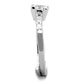 3W751 - Rhodium Brass Ring with AAA Grade CZ  in Clear-3