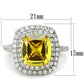 3W760 - Rhodium Brass Ring with AAA Grade CZ  in Topaz-1