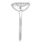 3W765 - Rhodium Brass Ring with AAA Grade CZ  in Clear-3