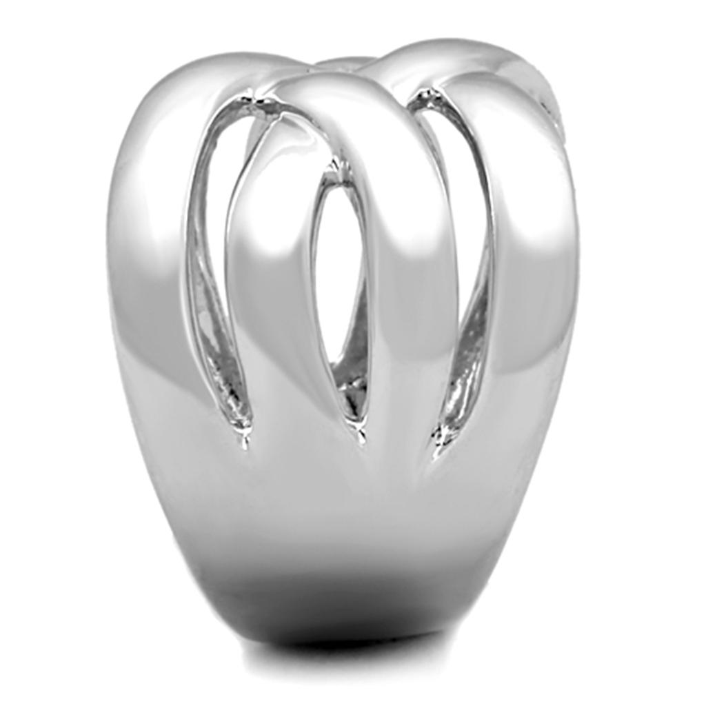 3W784 - Rhodium Brass Ring with No Stone-3