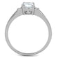 3W786 - Rhodium Brass Ring with AAA Grade CZ  in Clear-2
