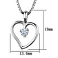 3W797 - Rhodium Brass Chain Pendant with AAA Grade CZ  in Clear-1